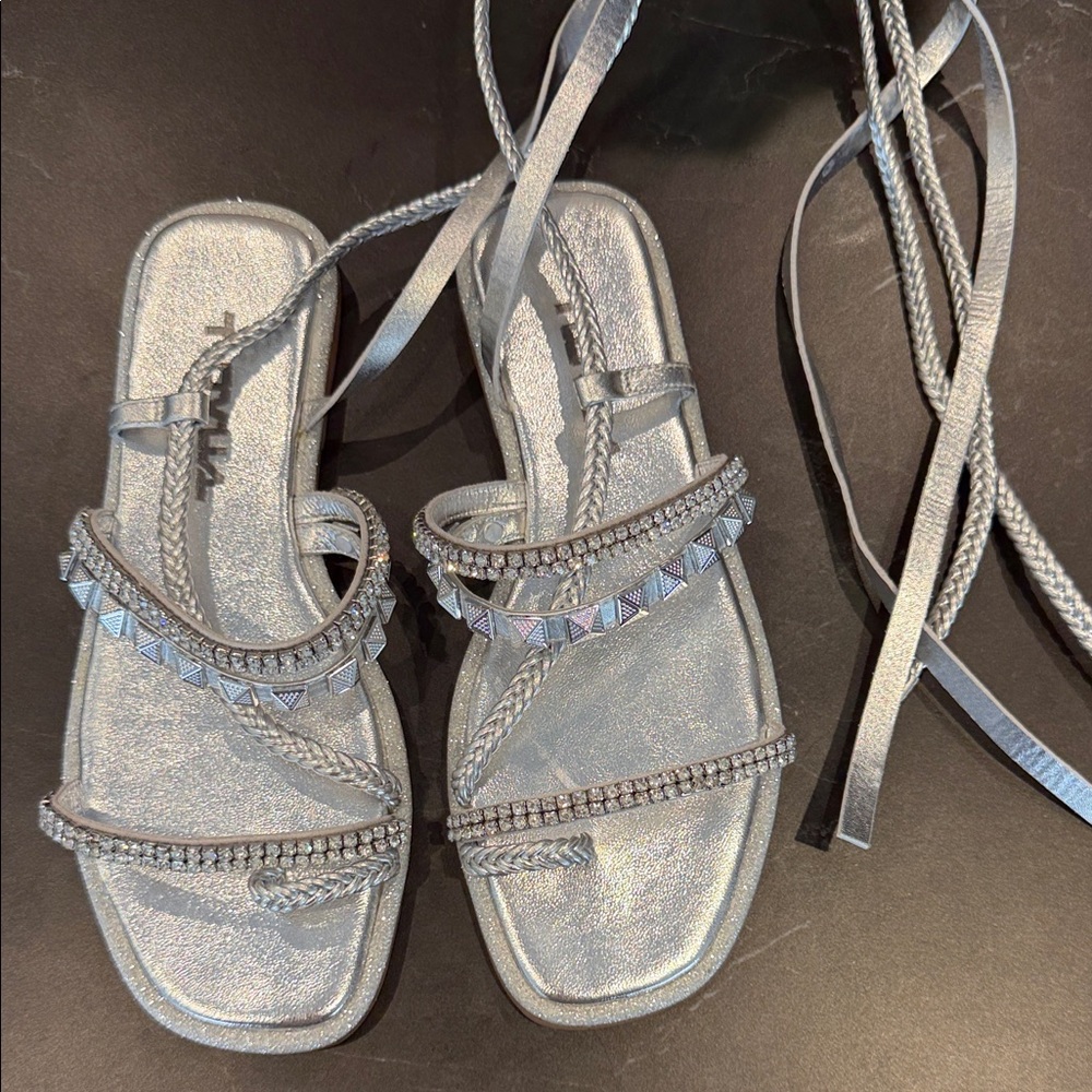 Wrap Silver Women's Sandals
